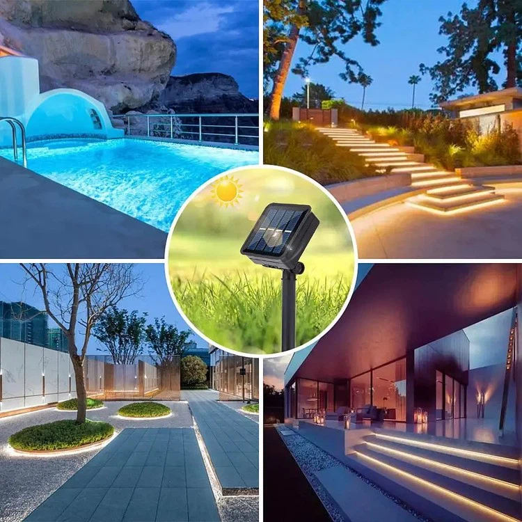 150LED Solar Powered Strip Light application 150LED Solar Powered Strip Light application