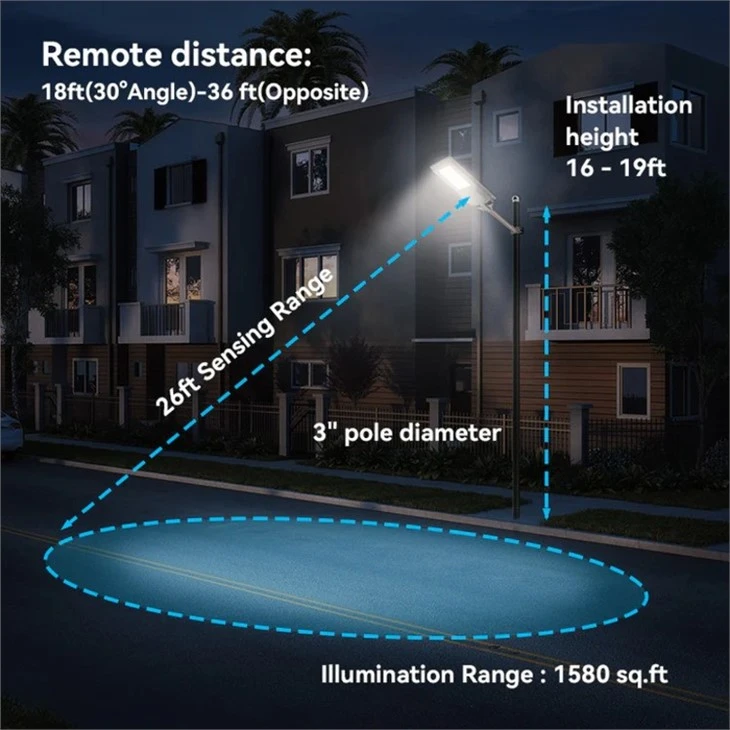 300 W all in one solar street light detail2